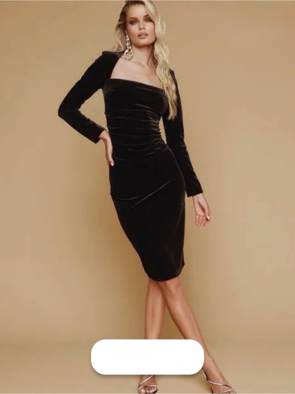 STR  the Label Virginia Velvet Midi Dress Size S